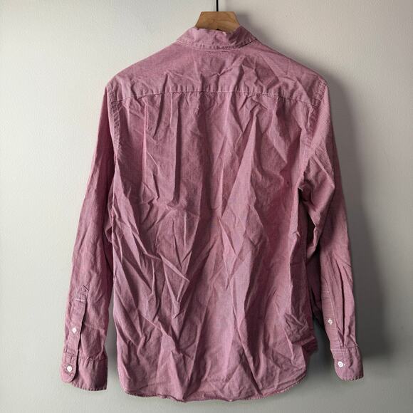 J. Crew Mercantile Flex Men's Long Sleeve Gingham Print Dress Shirt Size Medium - Picture 6 of 6